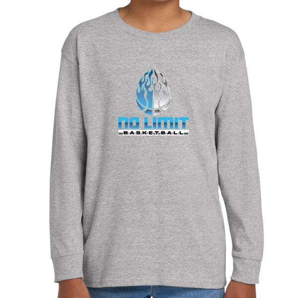 No Limit Basketball Youth Heavy Cotton 100% Cotton Long Sleeve T Shirt Thumbnail